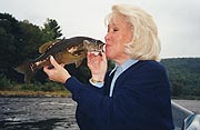 Woman with smallmouth bass